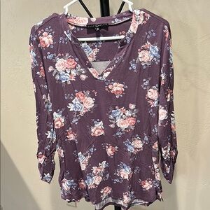 Purple Floral Women's Top